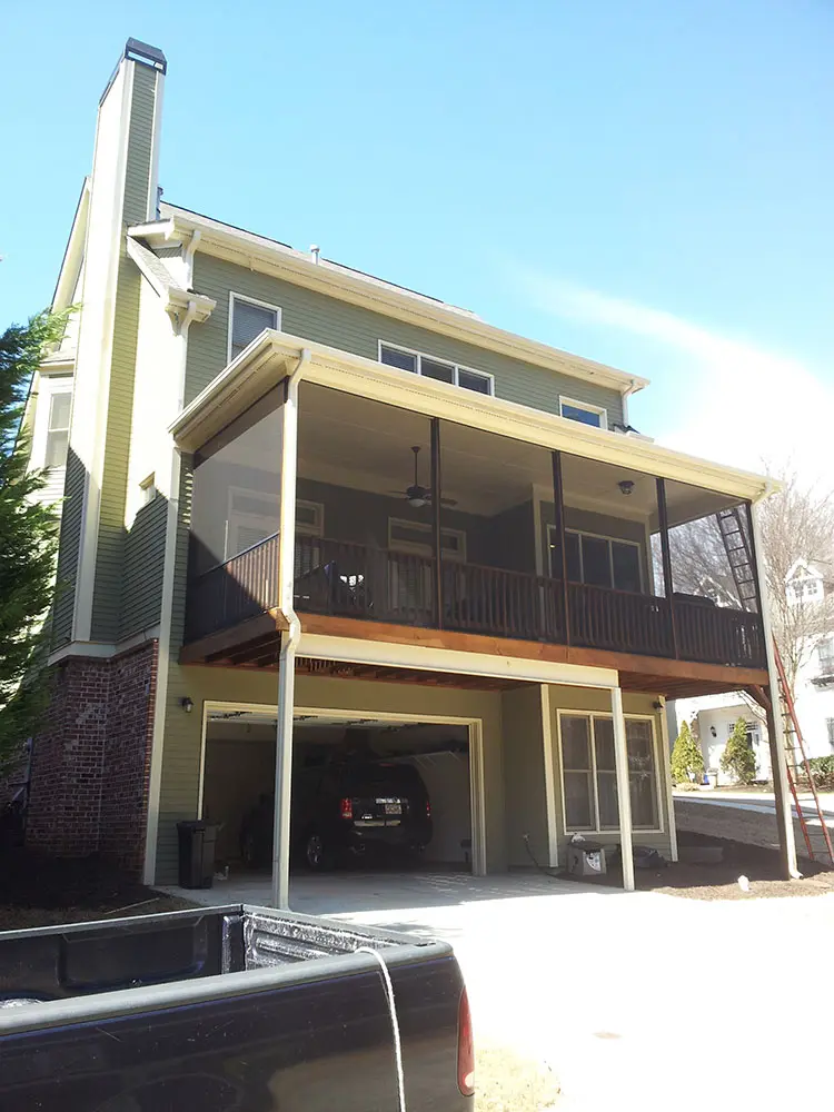 Alpharetta Screen Porch Wood trim
