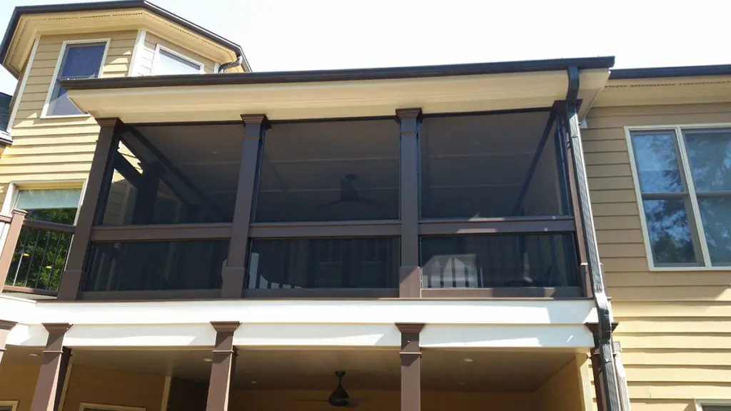Woodstock Canton Screen porch Services - Second Story Brown Accents